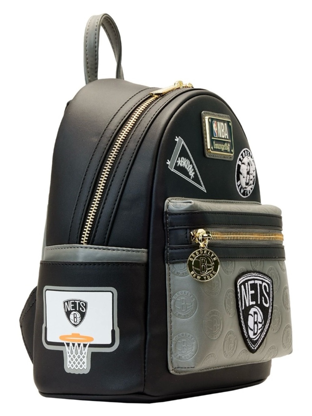 Loungefly NBA Brooklyn Nets Mini Backpack Brand New (Orig. $79) - Picture 3 of 9